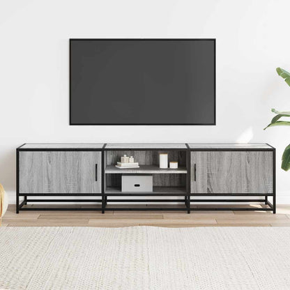 TV-Schrank Grau Sonoma 160x35x41 cm Holzwerkstoff und Metall