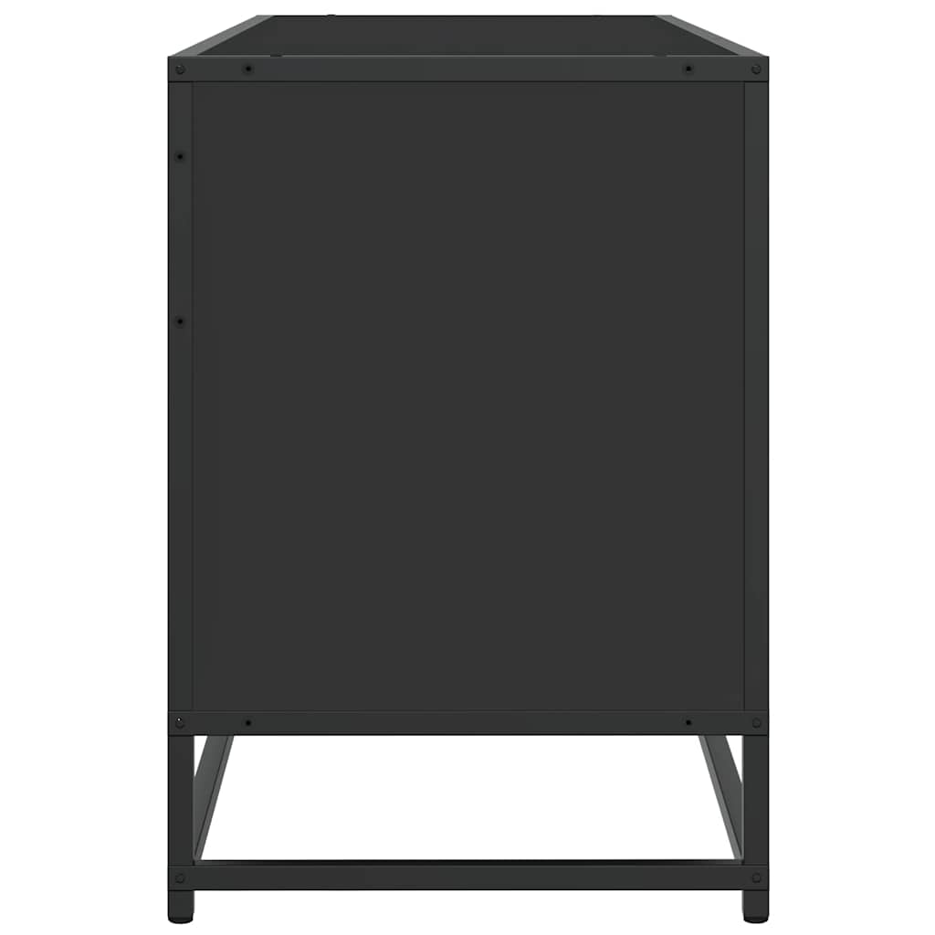 TV-skab Sort 150x35x41 cm Træmateriale og Metal