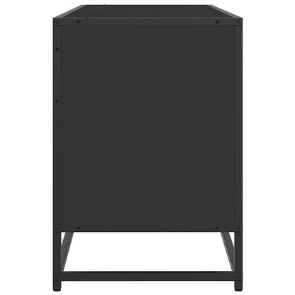 TV-skab Sort 150x35x41 cm Træmateriale og Metal