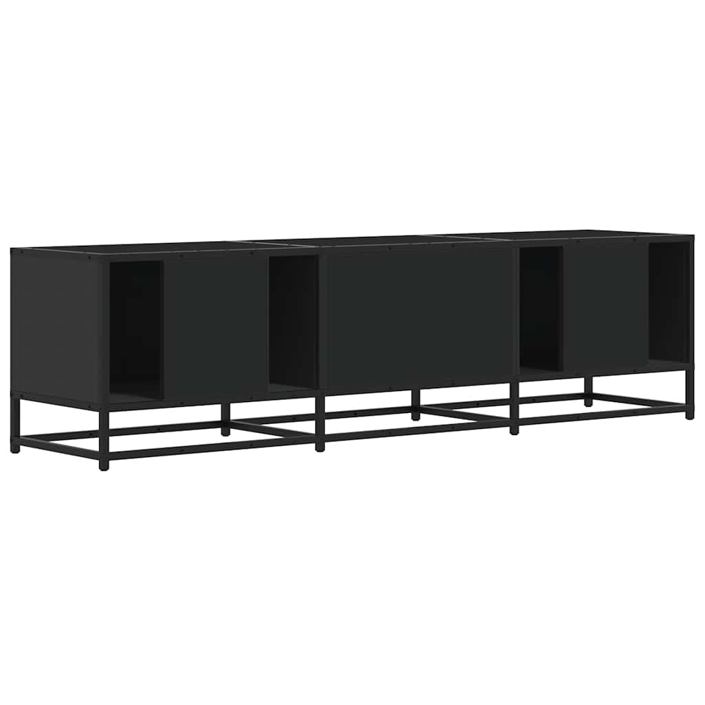TV-skab Sort 150x35x41 cm Træmateriale og Metal