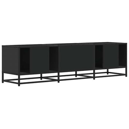 TV-skab Sort 150x35x41 cm Træmateriale og Metal