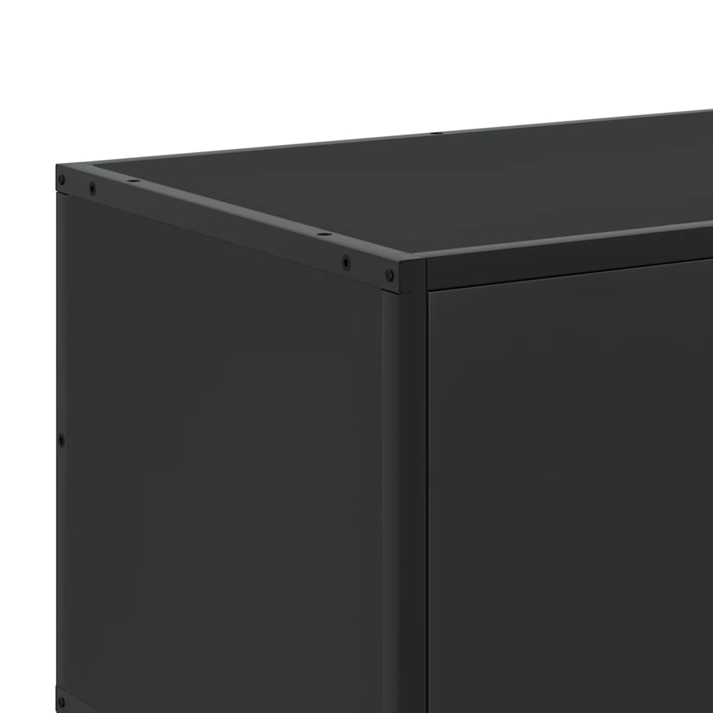 TV-skab Sort 150x35x41 cm Træmateriale og Metal