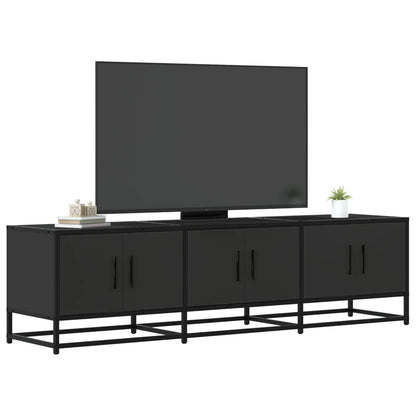 TV-skab Sort 150x35x41 cm Træmateriale og Metal