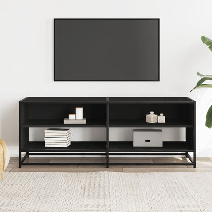 TV-skab Sort 120,5x40x46 cm Træ Materiale og Metal