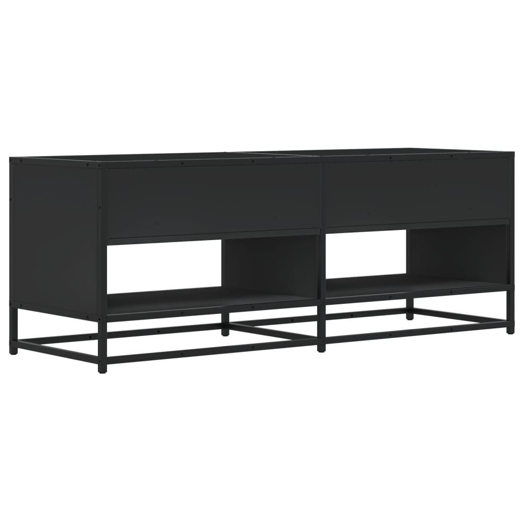TV-skab Sort 120,5x40x46 cm Træ Materiale og Metal
