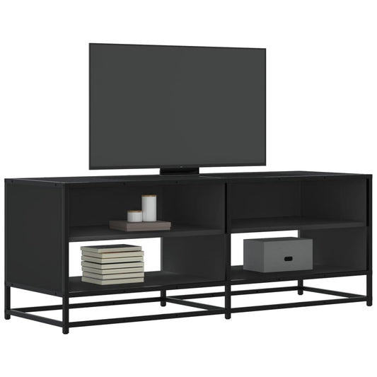 TV-skab Sort 120,5x40x46 cm Træ Materiale og Metal