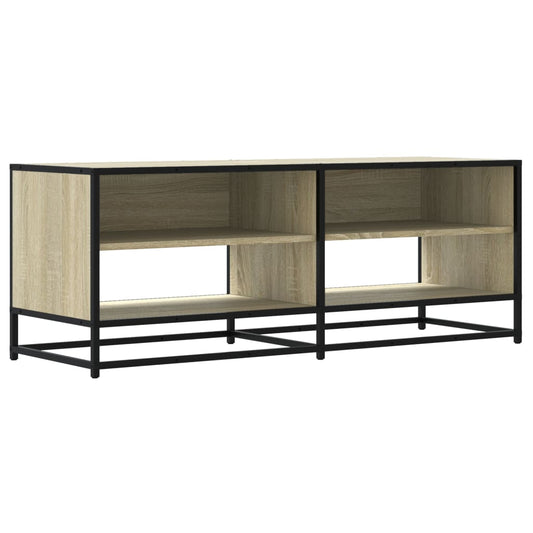 Tv-møbel Sonoma eg 120,5x40x46 cm træmateriale og metal