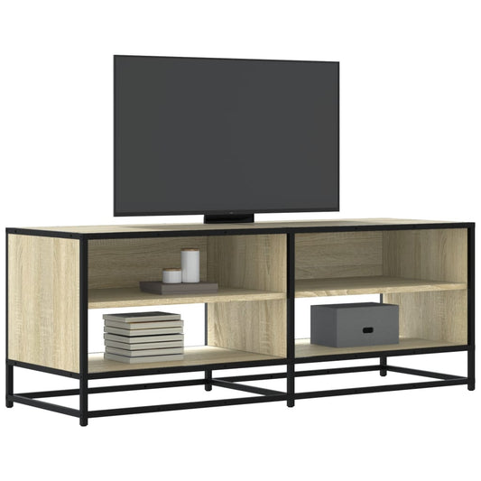 Tv-møbel Sonoma eg 120,5x40x46 cm træmateriale og metal