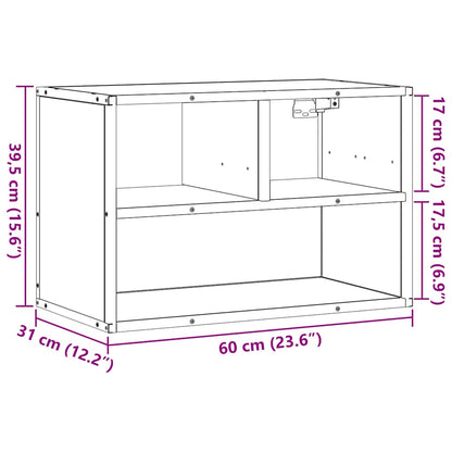 TV-Schrank Sonoma-Eiche 60x31x39,5 cm Holzwerkstoff und Metall