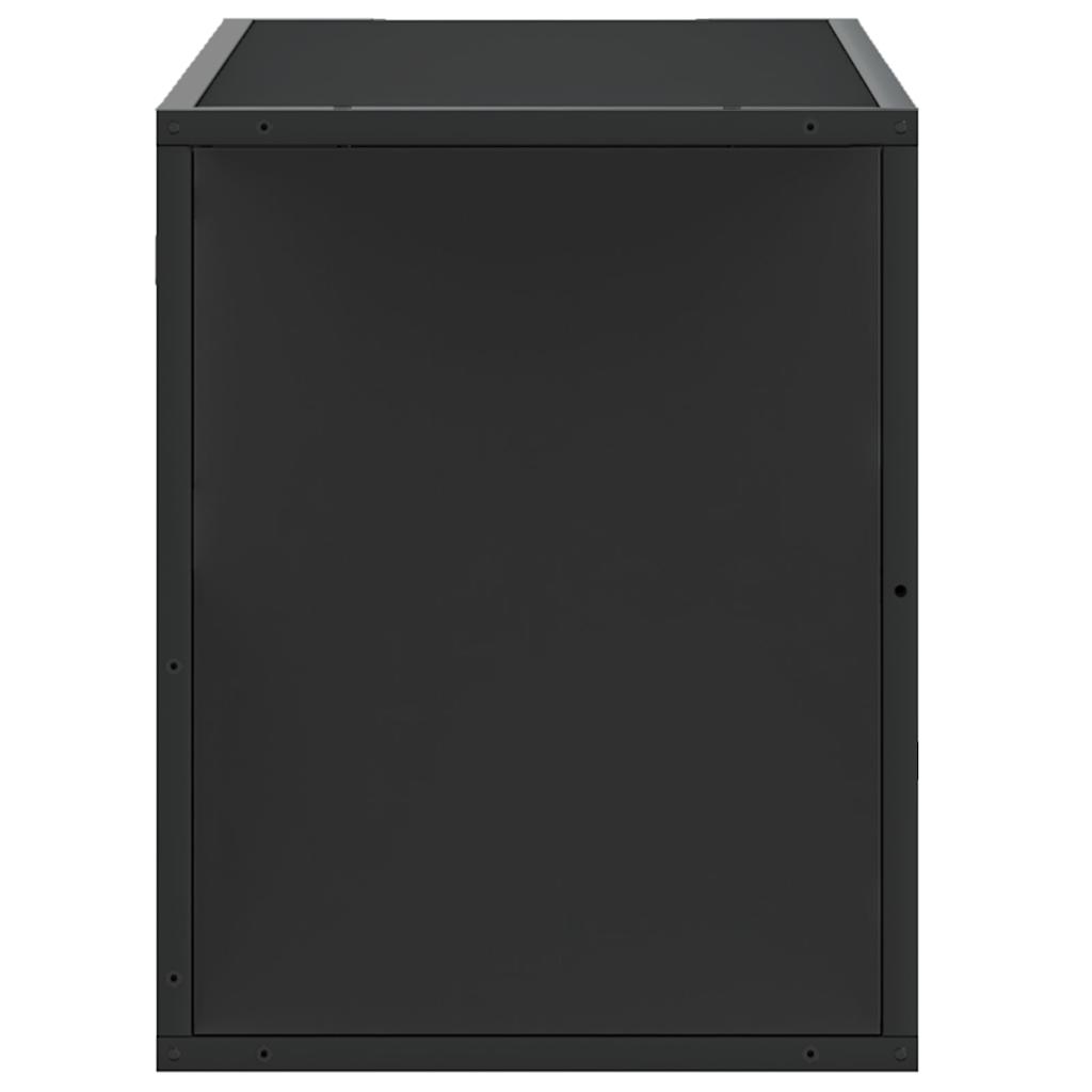 TV-skab Sort 80x31x39,5 cm Træ og Metal