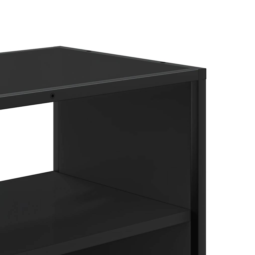 TV-skab Sort 80x31x39,5 cm Træ og Metal