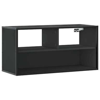 TV-skab Sort 80x31x39,5 cm Træ og Metal