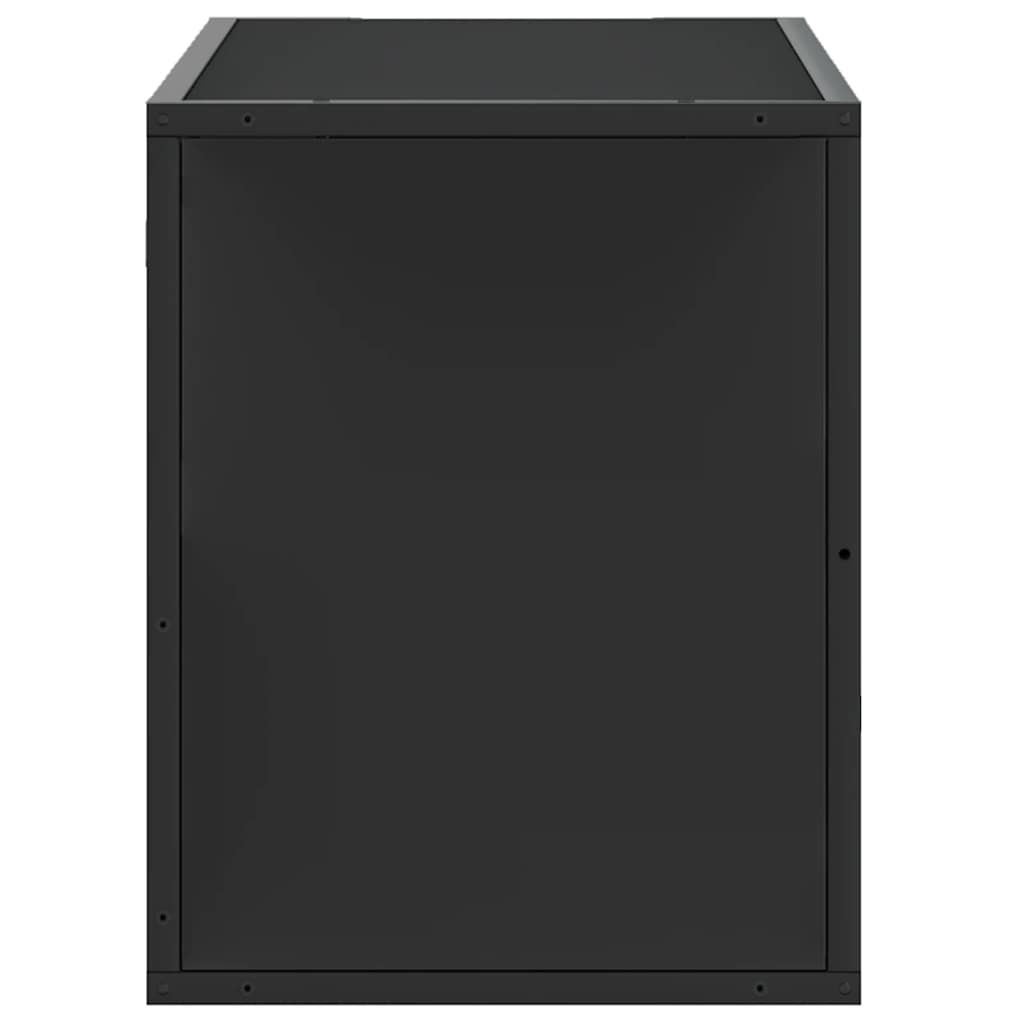 TV-skab Sort 80x31x39,5 cm Træ og Metal