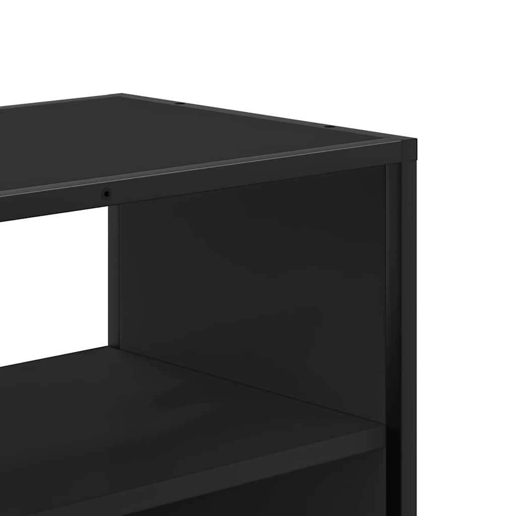 TV-skab Sort 80x31x39,5 cm Træ og Metal
