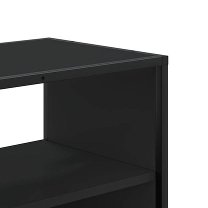 TV-skab Sort 80x31x39,5 cm Træ og Metal