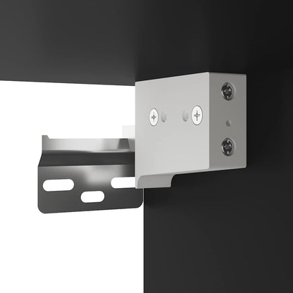 TV-skab Sort 80x31x39,5 cm Træ og Metal