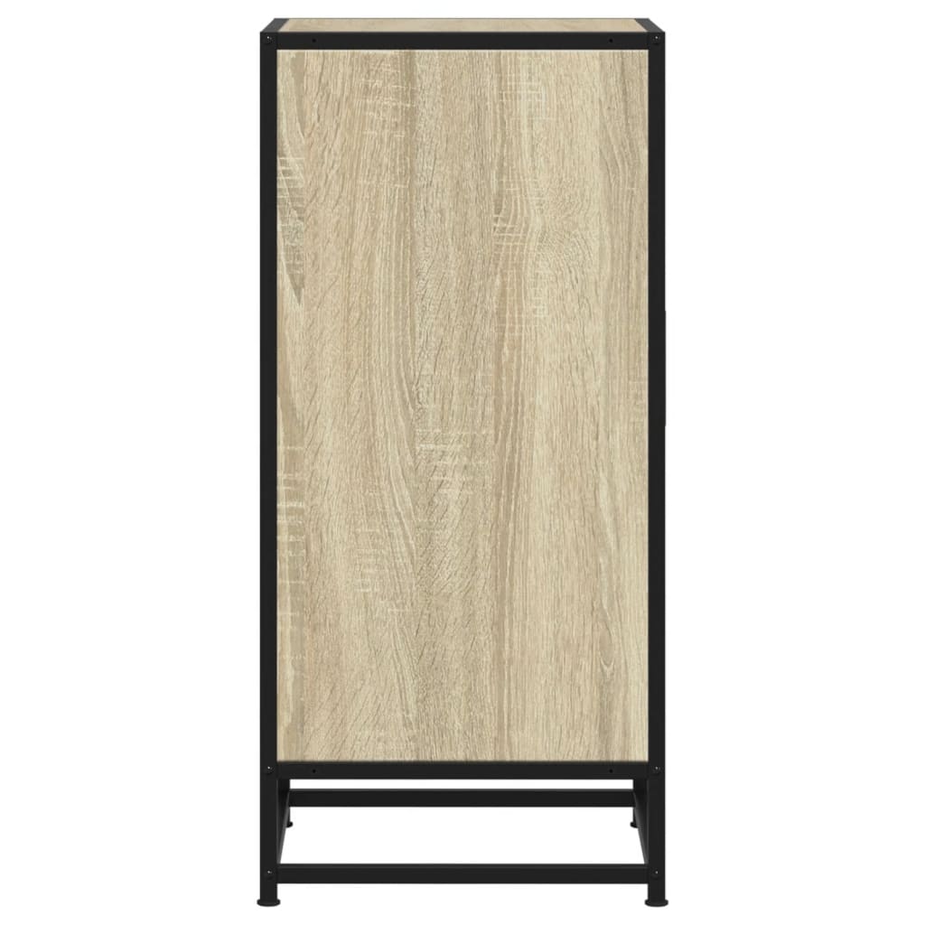 Sideboard Sonoma-Eiche 35,5x35x76 cm Holzwerkstoff und Metall