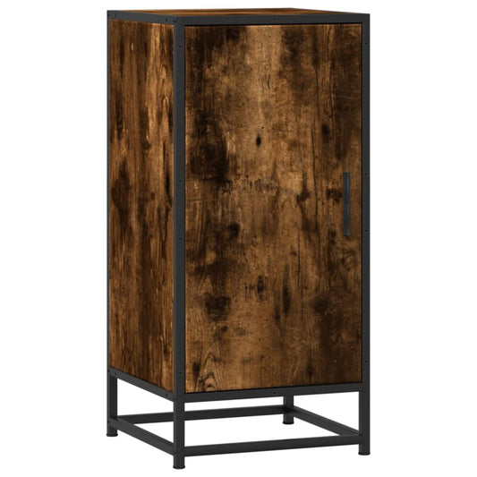 Sideboard Räuchereiche 35,5x35x76 cm Holzwerkstoff und Metall