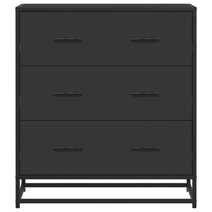 Sideboard Schwarz 68x35x76 cm Holzwerkstoff und Metall