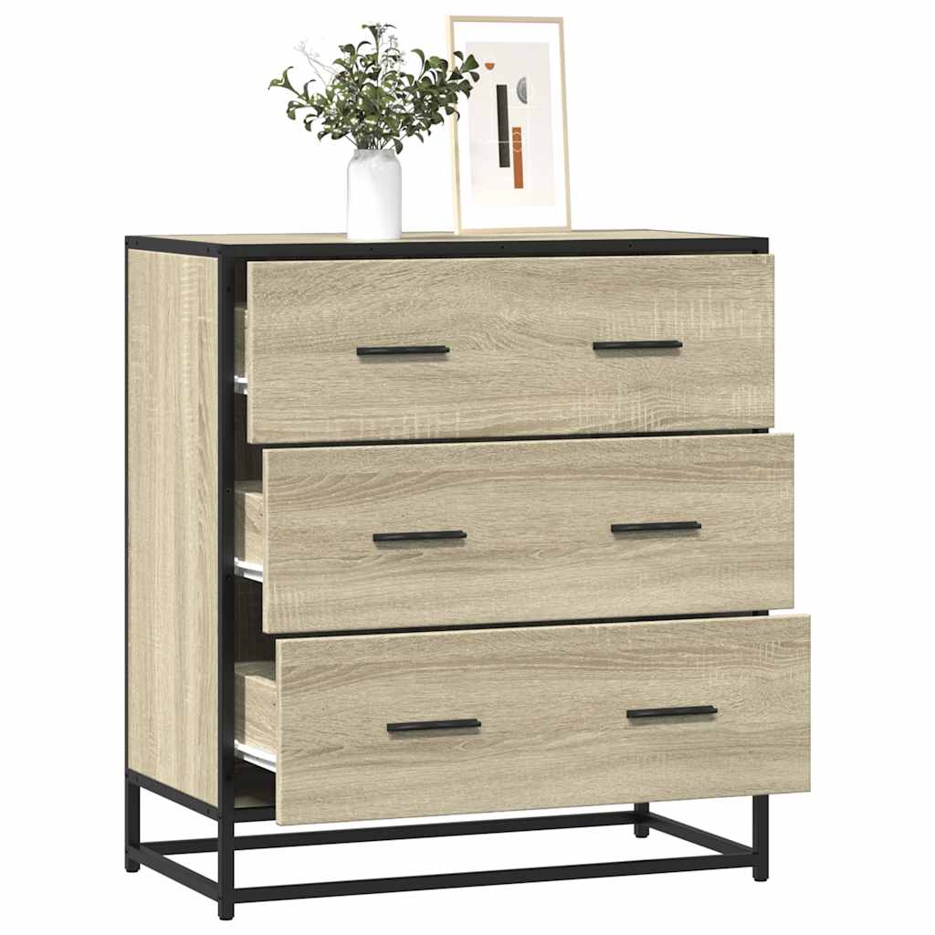 Skænk Sonoma eg 68x35x76 cm træmateriale og metal