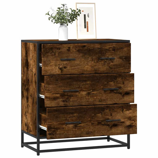 Skænk røget eg 68x35x76 cm træmateriale og metal