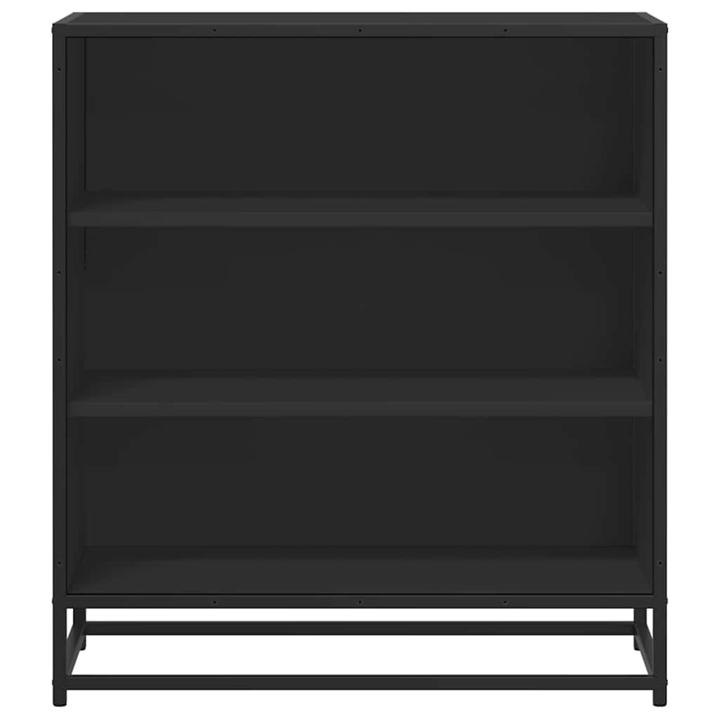 Skænk Sort 68x35x76 cm Træ og Metal