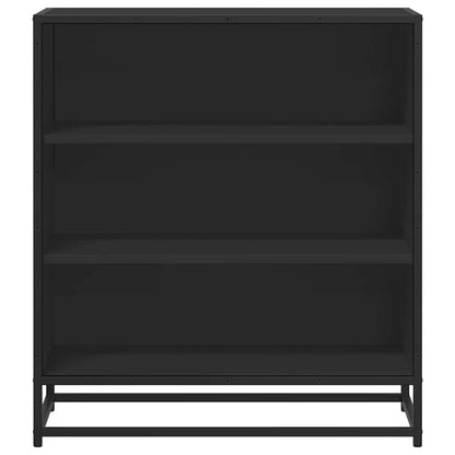 Skænk Sort 68x35x76 cm Træ og Metal