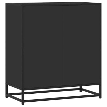 Skænk Sort 68x35x76 cm Træ og Metal