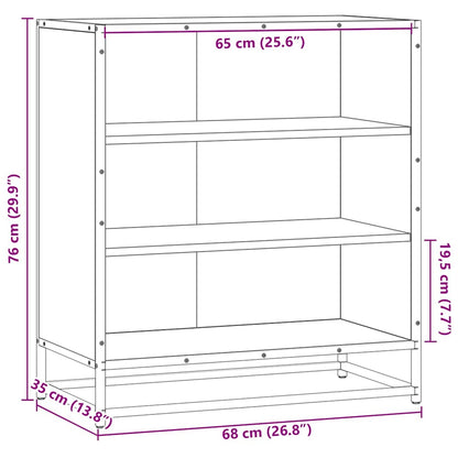 Skænk røget eg 68x35x76 cm træmateriale og metal