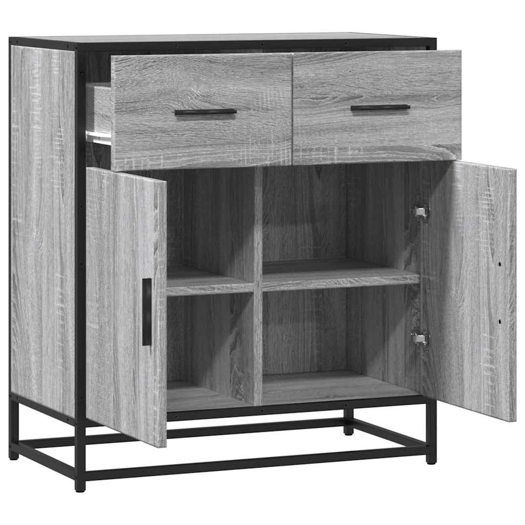Skænk Grå Sonoma 68x35x76 cm Træmateriale