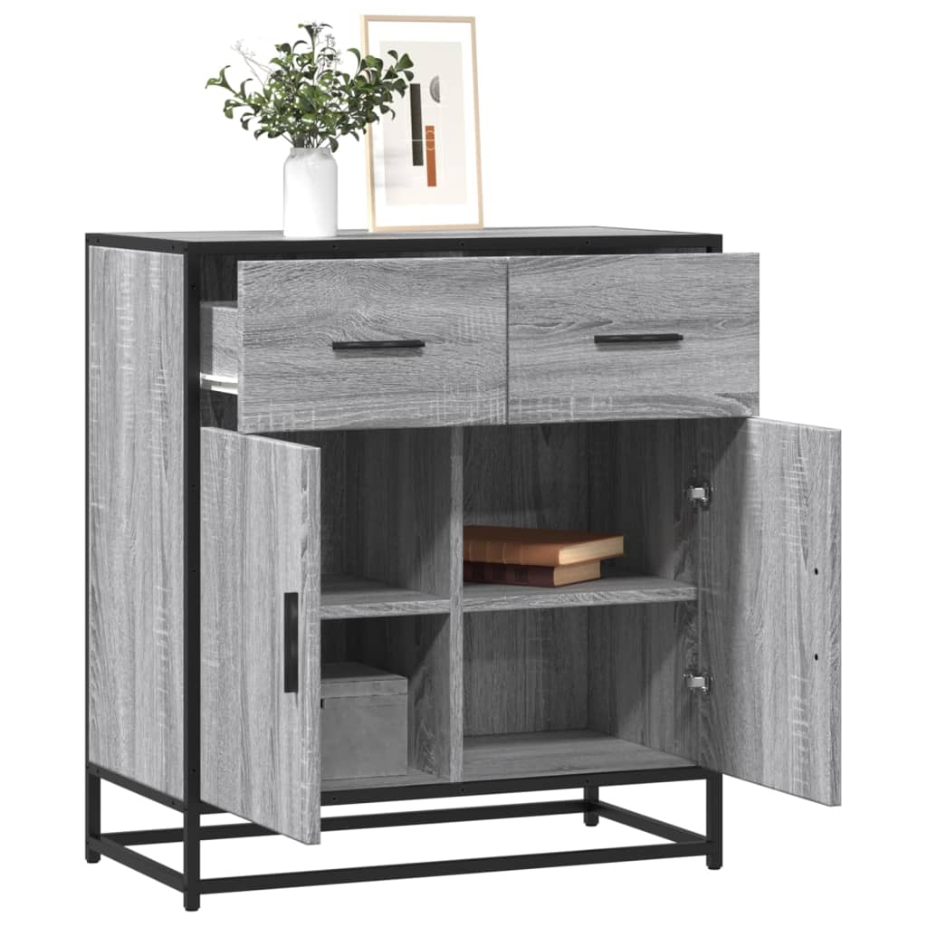 Skænk Grå Sonoma 68x35x76 cm Træmateriale