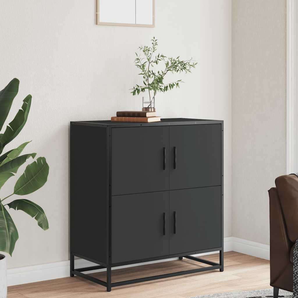 Skænk Sort 68x35x76 cm Træmateriale
