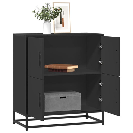 Skænk Sort 68x35x76 cm Træmateriale