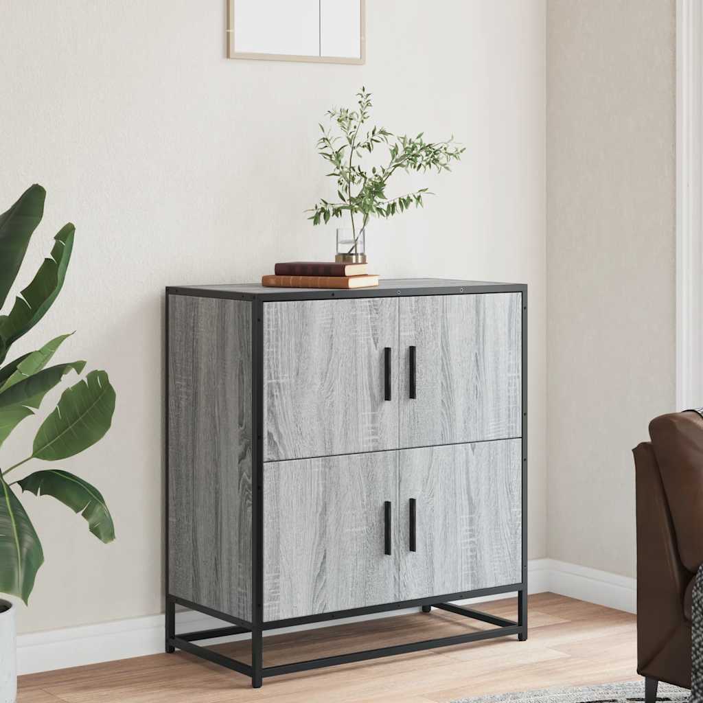 Skænk Grå Sonoma 68x35x76 cm Træmateriale
