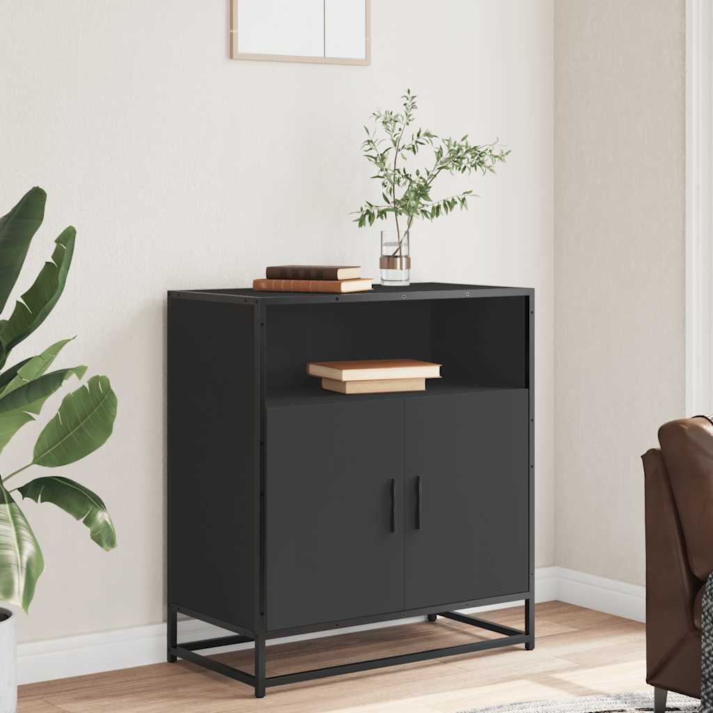 Skænk Sort 68x35x76 cm Træmateriale