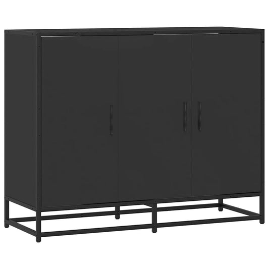 Skænk Sort 94x35x76 cm Træmateriale