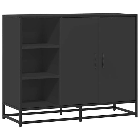 Skænk Sort 92x35x76 cm Træmateriale