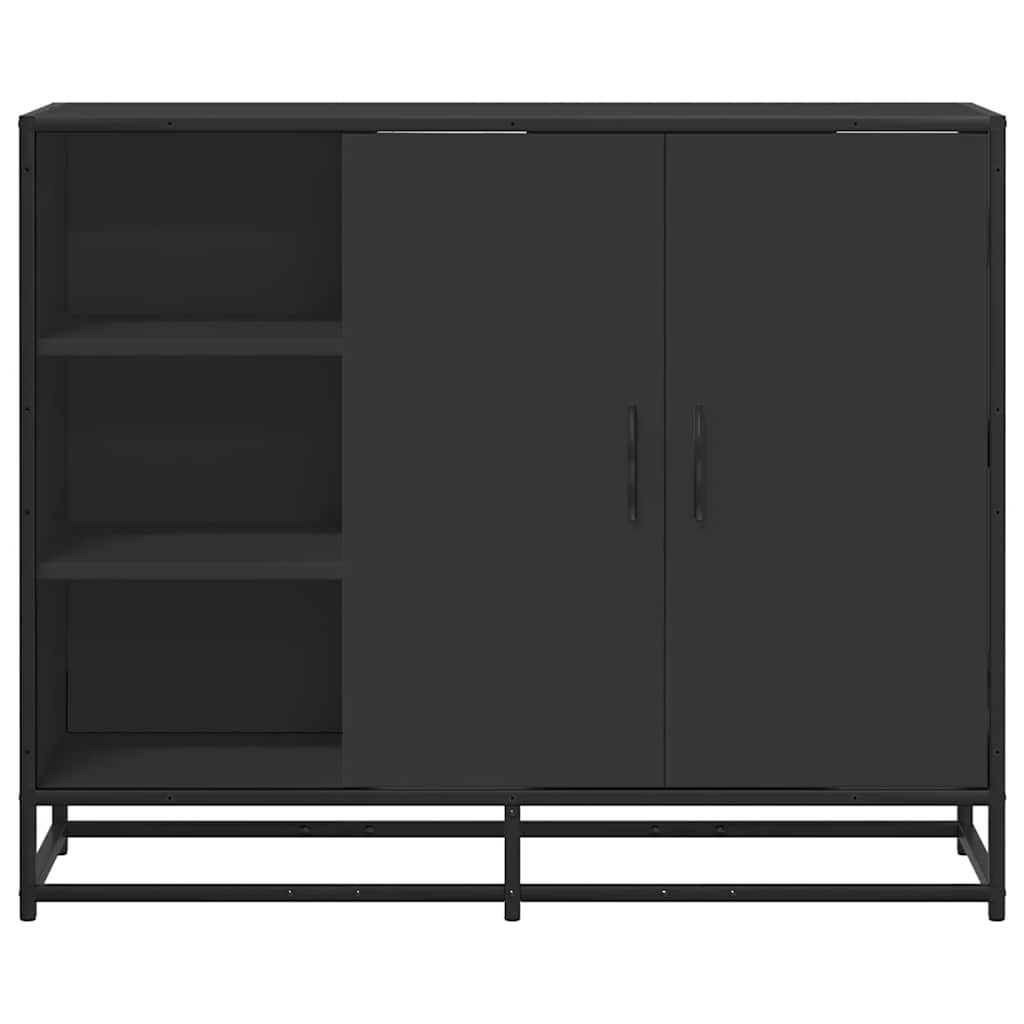 Skænk Sort 92x35x76 cm Træmateriale