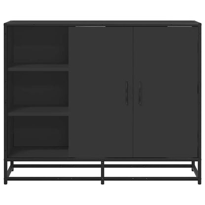 Skænk Sort 92x35x76 cm Træmateriale