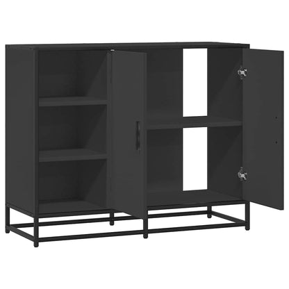 Skænk Sort 92x35x76 cm Træmateriale