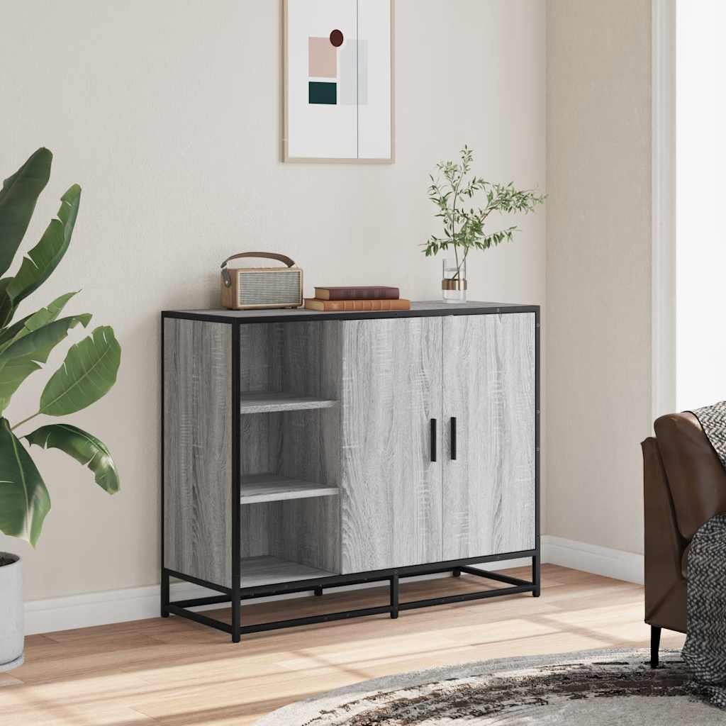 Skænk Grå Sonoma 92x35x76 cm Træmateriale