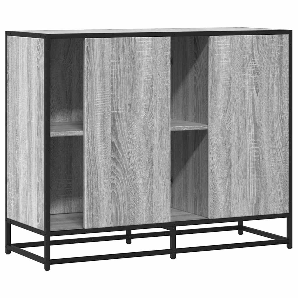 Skænk Grå Sonoma 92x35x76 cm Træmateriale