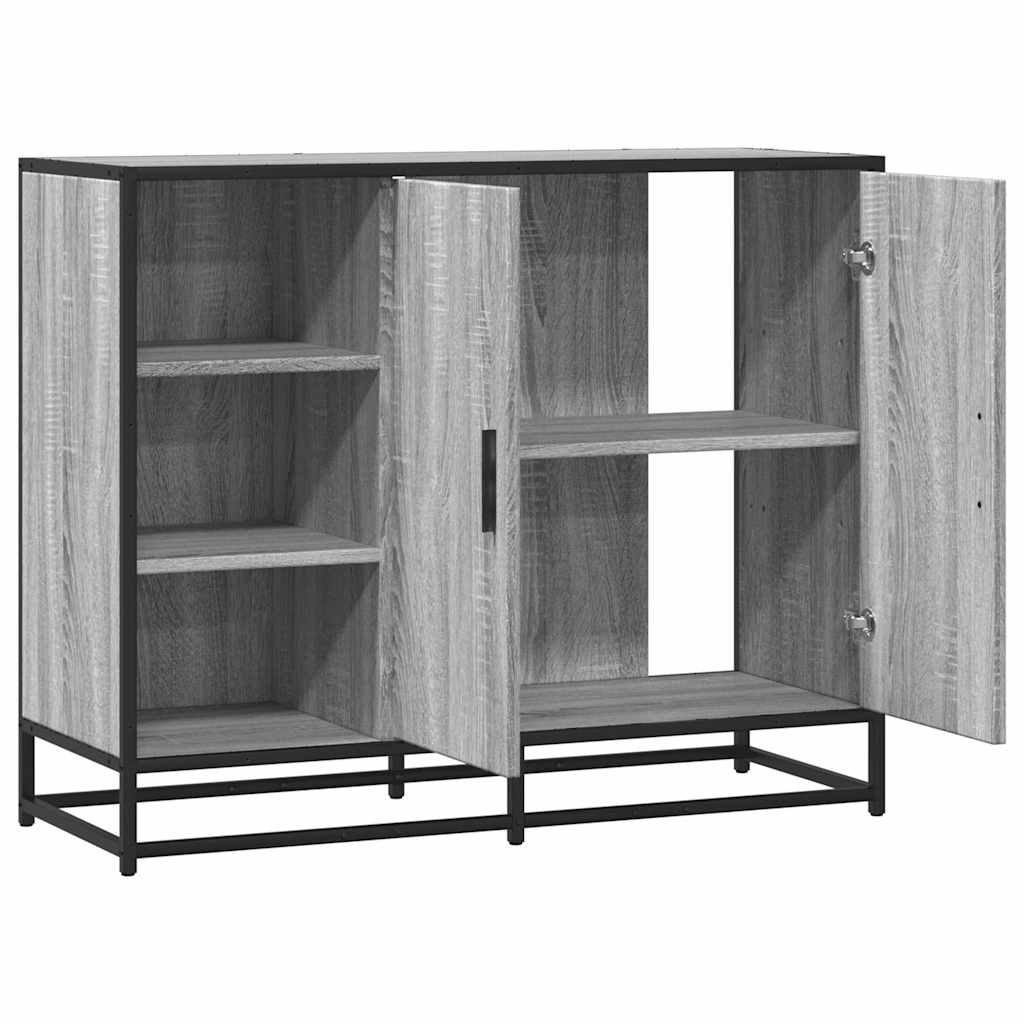 Skænk Grå Sonoma 92x35x76 cm Træmateriale