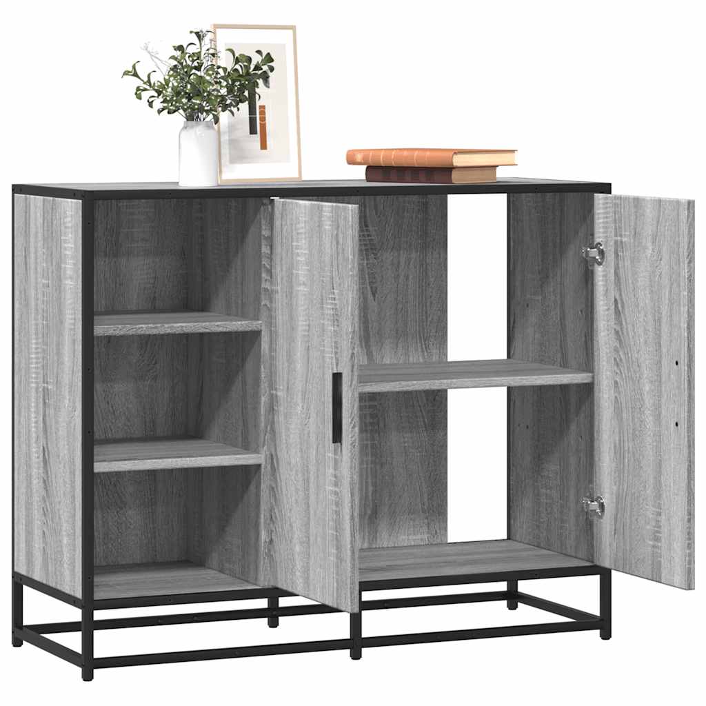 Skænk Grå Sonoma 92x35x76 cm Træmateriale