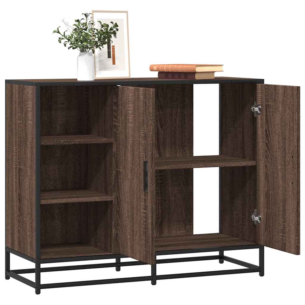 Skænk Brun Eg Look 92x35x76 cm Træmateriale