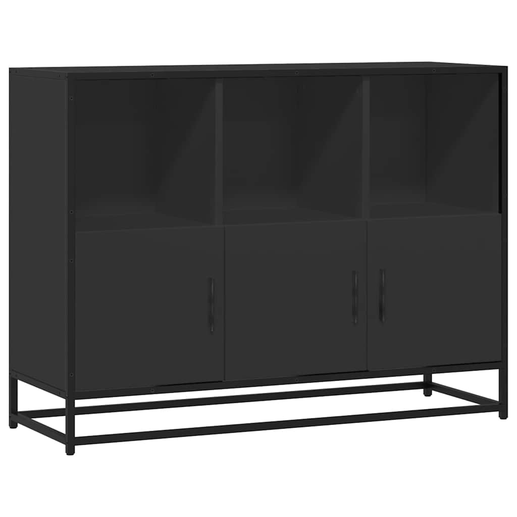 Skænk Sort 100x35x76 cm Træ Materiale