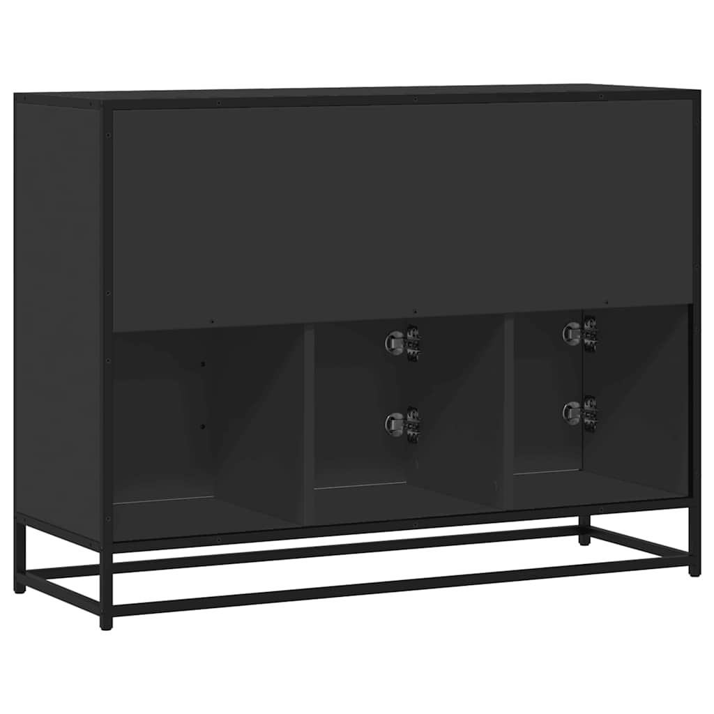 Skænk Sort 100x35x76 cm Træ Materiale
