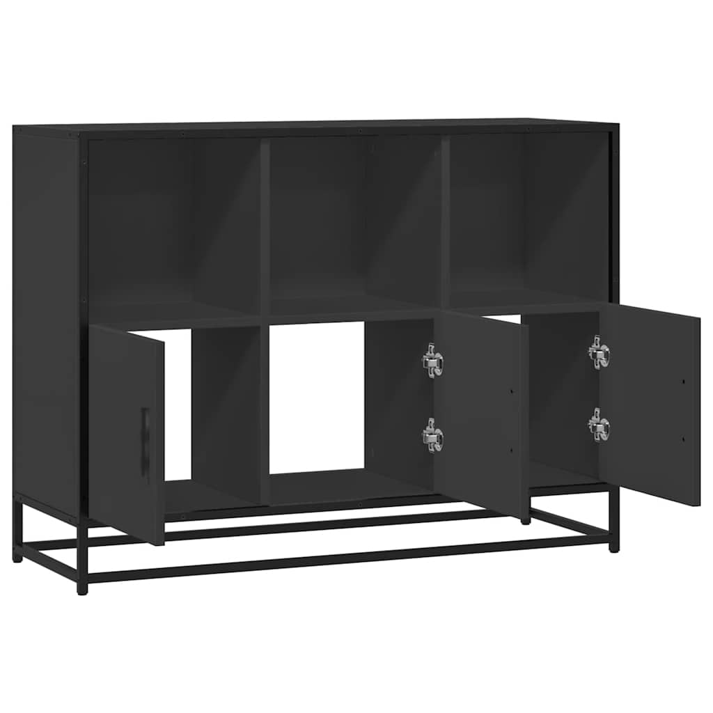 Skænk Sort 100x35x76 cm Træ Materiale