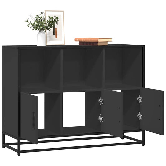 Skænk Sort 100x35x76 cm Træ Materiale