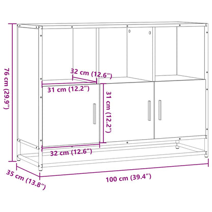 Skænk røget eg 100x35x76 cm træmateriale